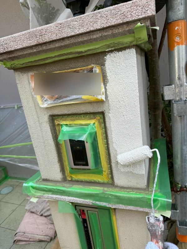 中央区_K様邸_門柱施工中2