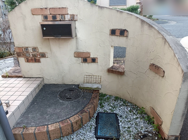 千葉市緑区I様_施工前_門柱