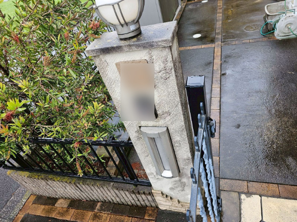 千葉市中央区_施工前門柱2