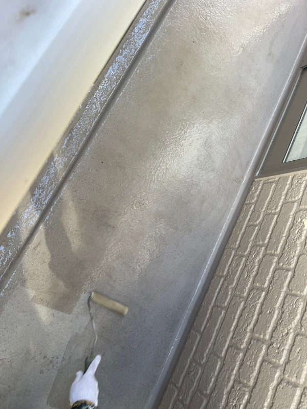 ちはら台西_M様ベランダ施工中下塗り