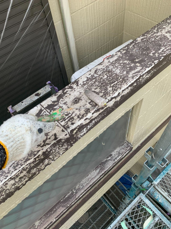 千葉市中央区_M様ベランダ手すり施工中