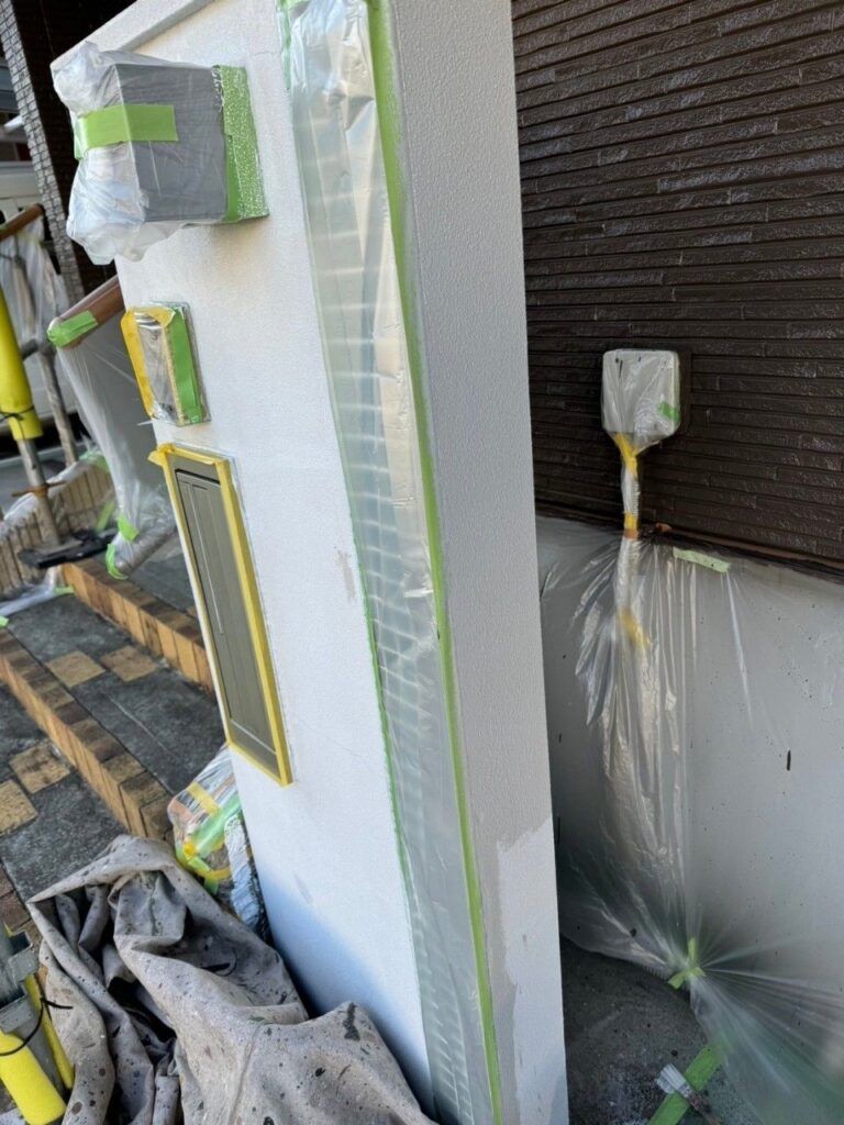 ちはら台西_M様門柱塗装施工中3