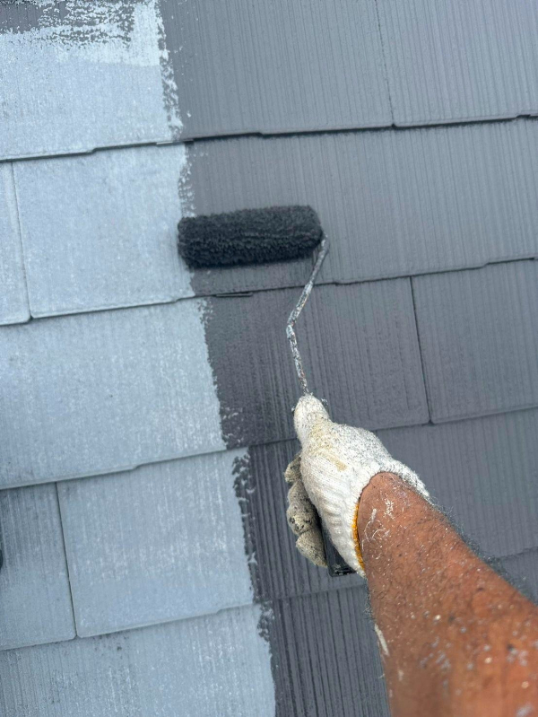 千葉市中央区M様_屋根中塗り