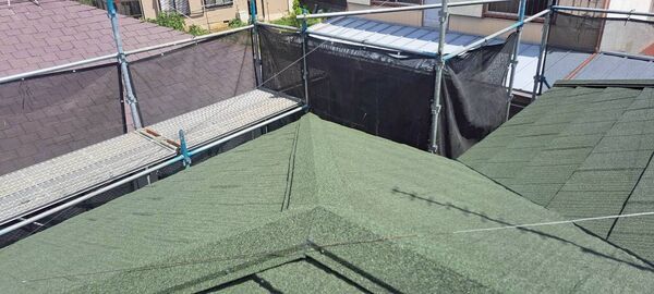 緑区A様屋根施工後