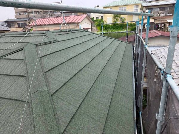 緑区A様屋根施工後